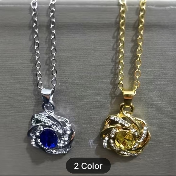 🎅🏻 HOLIDAY FIND! UNIQUE AMBER RHINESTONE SUNFLOWER DESIGN PENDANT NECKLACE NEW! - Picture 10 of 10